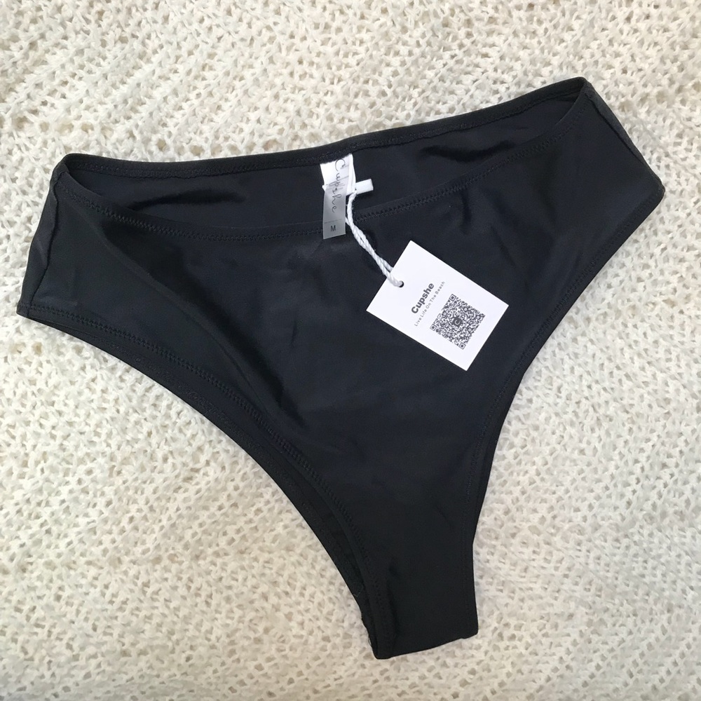New Black Cupshe Black Bikini Bottoms